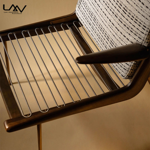Design moderno Villa soggiorno di lusso per il tempo libero <span class=keywords><strong>sedia</strong></span> Hotel camera da letto struttura in legno tessuto per il tempo libero imbottito <span class=keywords><strong>sedia</strong></span> mobili - Product Image 4