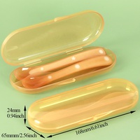 YUZMEI Porte-cuillère en plastique sans BPA, ensemble de vaisselle personnalisé pour tout-petits, étui de rangement pour couverts, étui portable pour cuillère pour enfants pour boîte à lunch
