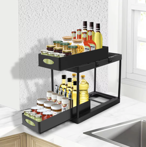Étagère de <span class=keywords><strong>rangement</strong></span> multifonctionnelle pour cuisine, organisateur coulissant sous l'évier avec tiroirs - Product Image 4