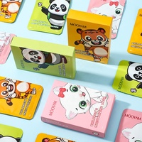 Masques Faciaux Hydratants Doux en Forme d'Animaux pour Enfants et Bébés, Soin de la Peau, Boîte de 5 Pièces, Motifs Panda, Tigre et Chat de Dessin Animé