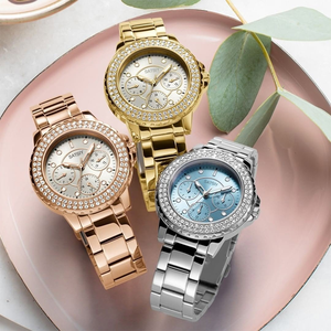 Reloj <span class=keywords><strong>de</strong></span> Pulsera para <span class=keywords><strong>Mujer</strong></span> <span class=keywords><strong>GUESS</strong></span> GW0410L1, Diseño Simple con Manecillas, Caja <span class=keywords><strong>de</strong></span> 36 mm, Correa <span class=keywords><strong>de</strong></span> 16 mm, Acero Inoxidable, Cronógrafo <span class=keywords><strong>de</strong></span> Cuarzo, 30 m - Product Image 2