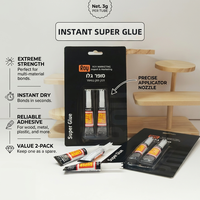 Adhésif liquide transparent en tube d'aluminium de 3 g pour réparer rapidement tout type d'accessoires