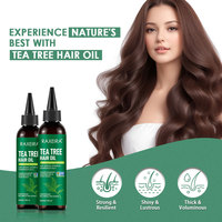 Minyak esensial Perawatan Rambut pohon teh OEM/ODM produk perawatan rambut rontok minyak esensial diperkuat organik rusak perbaikan rambut