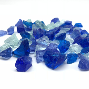 Groothandel Blauw Groen Verpletterd Slakken Glazen Rotsen Voor Vuurkorf - Product Image 4