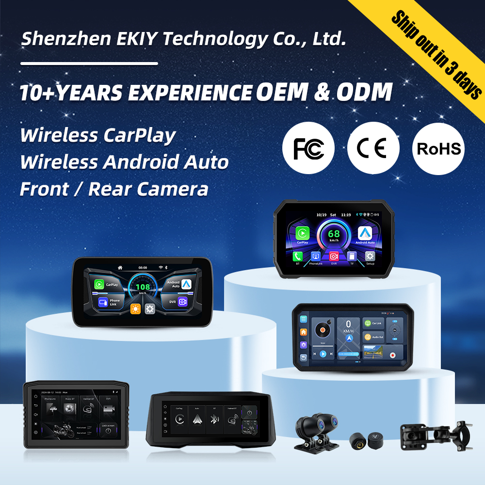 ANDROID - Nikkyo EKIY 6 Inch Motorcycle Carplay Navigation GPS Android 14.0