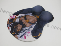 Tapis de souris repose-poignet 3D Big Ass de sublimation de vente chaude personnalisée, charmant tapis de souris repose-poignets pour garçon sexy