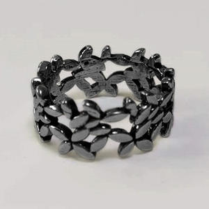 Anello in Argento H433 con Fiore, Stile Vintage, Unisex, per Uso Quotidiano, Gioielleria Raffinata - Product Image 4