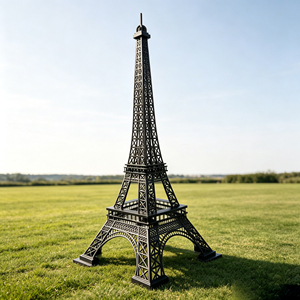 Grande sculpture en métal de la <span class=keywords><strong>Tour</strong></span> <span class=keywords><strong>Eiffel</strong></span>, modèle de la <span class=keywords><strong>Tour</strong></span> de Paris pour l'extérieur et l'intérieur, idéal pour la décoration de centres commerciaux, d'hôtels, d'événements et de paysages. - Product Image 2