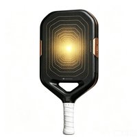 Raquette de pickleball ET502 personnalisée avec noyau en mousse EVA de 16 mm, face en fibre de carbone T700, pour l'entraînement et les jeux de divertissement