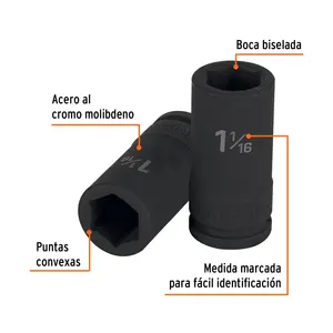 Clé à douille à chocs longue BOX 3 de 1-1/16 po, 6 pans, entraînement 3/4 po - Product Image 1