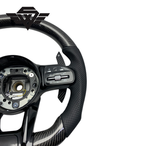 Volante di Ricambio Premium in Vera Fibra di Carbonio Compatibile con Mercedes Benz Classe C, Classe <span class=keywords><strong>E</strong></span>, Classe S, W204, W213, W223AMG 809 Stile Lusso - Product Image 3