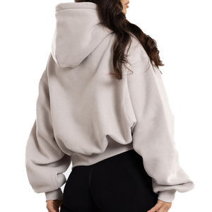 Sweat-shirt à capuche pour femme, couleur unie moderne, doux, confortable, décontracté, à manches longues, chaud, pour tous les jours, mode streetwear - Product Image 2