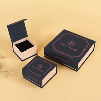 FORTE di lusso di piccole dimensioni a forma di libro bianco nero magnetico confezione regalo confezione regalo collana personalizzata anello portagioie con Logo