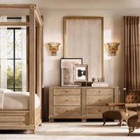 Applique murale moderne de luxe en laiton et acier inoxydable avec abat-jour en verre à effet d'ondulation pour chambre et salon (vente en gros)