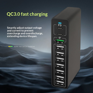 <span class=keywords><strong>Adaptateur</strong></span> de bureau <span class=keywords><strong>USB</strong></span> PD 75W à 2 ports avec charge rapide et protection contre les courts-circuits - Product Image 3