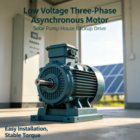 Moteur asynchrone triphasé AC en cuivre à haute efficacité pour pompe, refroidissement par ventilateur entièrement fermé, basse tension, usage industriel