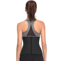 Larnann − Corset en acier, 9 os, tenue de sport, vêtement de gymnastique, maille respirante, Latex, caoutchouc