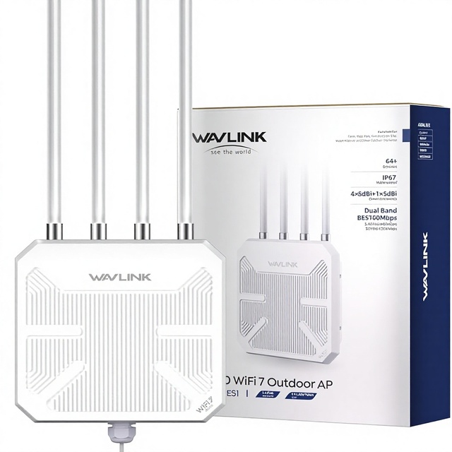 WiFi 7 Outdoor WiFi Extender Starlink Compatible Dual Band Long-Range Repeater/Access Point/Mesh Router POE Powered