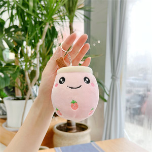 جديد 12 كارتون لطيف Kawaii juguche Peluche لينة بوبا دي حليب محشوة قطيفة سلسلة مفاتيح لعبة سلسلة مفاتيح قطيفة - Product Image 2