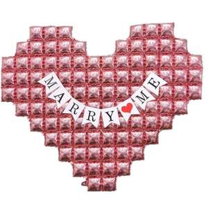 54 "ハート型フォイルバルーンクリスマス新年バレンタインデー誕生日結婚式の婚約パーティーメリーミーバルーンデコレーション - Product Image 4
