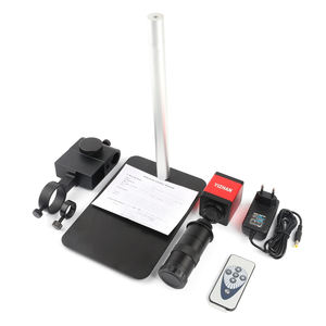 Caméra rouge Zoom 130X réglable avec <span class=keywords><strong>Microscope</strong></span> monoculaire rouge de réparation électronique d'appareil photo numérique haute définition 13MP - Product Image 4