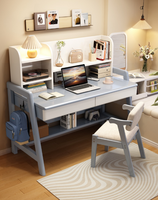 Bureau d'étude en bois massif avec étagère et hauteur réglable pour enfants et bureau à domicile - Vente en gros