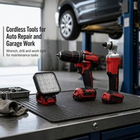 Kit d'outils pour voitures et camions avec clé à chocs sans fil, perceuse, batterie et chargeur pour réparation automobile, travaux de service moto