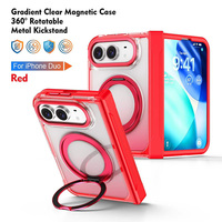 Support magnétique pour téléphone, coque pour filles et garçons, compatible iPhone Duo, Samsung, Huawei, Xiaomi, cadre coloré fin en PC, coque arrière