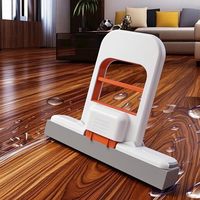 Serpillère portable pliable mini auto-essoreuse avec manche télescopique moderne pour le nettoyage des bureaux, cuisines et salles de bain