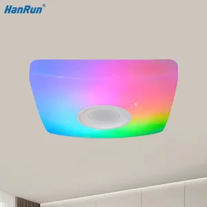 Bluetooth Speaker Music Smart RGB Kids Room Lamp Fixture Modern Dimmable Surface Mounted Bedroom Living Room Led Ceiling Lights