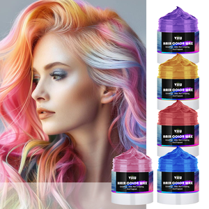 Cire colorante pour cheveux, tenue forte, anti-frisottis, bleu, violet, rose, gris, 9 couleurs, coiffure DIY, temporaire instantanée - Product Image 3