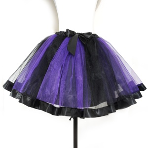กระโปรงฟูฟ่องหลากสีสไตล์สดใสสำหรับปาร์ตี้เครื่องแต่งกายฮาโลวีนที่สะดุดตากระโปรงผ้าทูลสีตัดกันสำหรับแม่มด - Product Image 3
