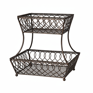 ตะกร้าลวดเหล็กเคลือบสีดำตะกร้าโลหะอเนกประสงค์สำหรับเครื่องครัวใช้ในครัวเรือน - Product Image 1