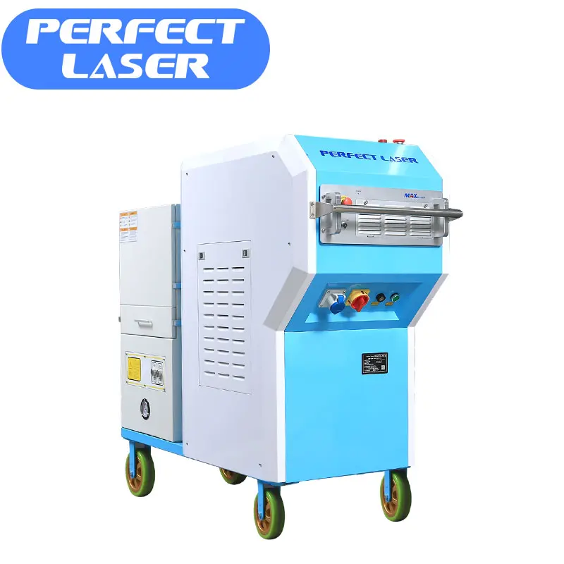 100w 200w Pulse Laser Rust Remover Removal Cleaning Machine With Automatic Dust Smoke Extractor