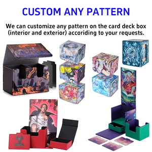 Boîte à cartes scintillante pour plus de 100 cartes, boîte à cartes verticale TCG compatible avec les cartes de jeu Commander/<span class=keywords><strong>Magic</strong></span> the Gathering - Product Image 5