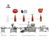 Machine de remplissage, scellage et conditionnement pour ketchup, mayonnaise, pâte, crème, sauce tomate en conserve et en bouteille, ligne de remplissage, capsulage et étiquetage pour confiture en pot