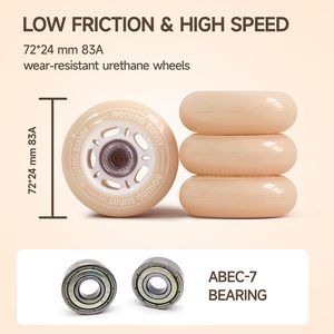 <span class=keywords><strong>Pattini</strong></span> in Linea per Donne - Modello Classico a Taglia Regolabile per Donne Adulte, Guscio Rigido ABEC-7, Scorrevoli e Confortevoli - Product Image 5