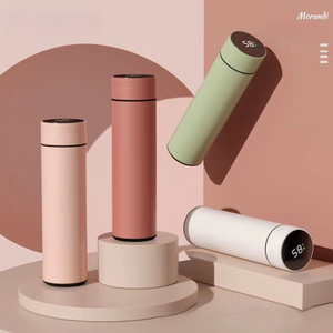 แก้วน้ำสแตนเลสสุญญากาศ Morandi รักษาสิ่งแวดล้อม เก็บอุณหภูมิได้นาน 12-24 ชั่วโมง ดีไซน์มินิมอล พร้อมหน้าจอแสดงอุณหภูมิ เหมาะสำหรับการเดินทาง - Product Image 1