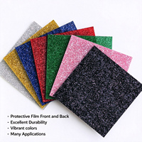 Feuille d'acrylique coulée scintillante bleu roi de 1/8 po pour découpe laser CO2, ornements, badges, bijoux DIY, artisanat personnalisé