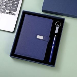 Wholesale Promotional Luxury Notebook Gift Set A5 PU Leather Journal <b>Refillable</b> Diary Notebook Business Gift Set With <b>Pen</b> - Product Image 2