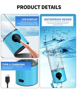 2025 nóng bán xách tay 300ml Hydrogen chai nước máy phát điện với 5000ppb nước giàu sản xuất cho năng lượng tăng - Product Image 2