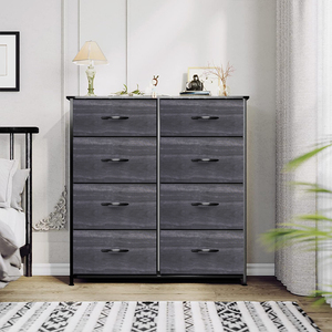 Storage Cabinet Tall Wooden Metal Cloth MDF Furniture 8 <strong>Drawers</strong> <strong>White</strong> Modern Wooden Rattan Bedroom <strong>Set</strong> - Product Image 5