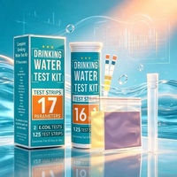 Kit de test de la qualité de l'eau 16 en 1 avec bandelettes de test bactérien, bandelettes de test de l'eau potable à domicile pour l'eau du robinet et de puits