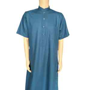 Ropa islámica modesta para hombre al por mayor de fábrica, stock listo Thawb Thobe/Jubba para la temporada de primavera en Dubái, Qatar - Product Image 2
