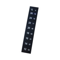 12-26 ° Label Suhu Termokromik Reversibel C, Strip Termometer Perekat PET untuk Akuarium, Tangki Ikan, Botol Anggur, Kulkas