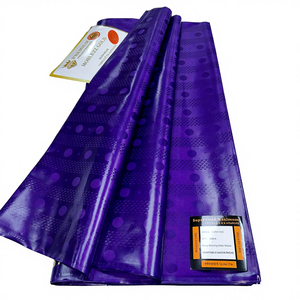 고품질 프린트 자카드 바진 드레스 100% 코튼 폴리에스터 아프리카 바진 리치 브로케이드 원단 향수 포함 5미터 - Product Image 4