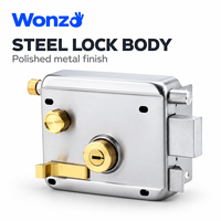 Serrure de porte à cylindre blindé Wonzo BXG0021 de haute qualité, en acier inoxydable 201 plaqué zinc, antivol, avec clé