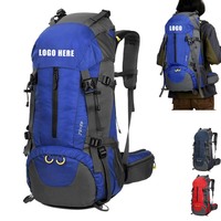 Sac à dos de randonnée et d'alpinisme 50L personnalisé avec logo, léger, durable, pour le camping et la randonnée, avec housse de pluie