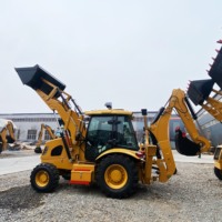 Chargeuse-pelleteuse 4x4 multifonctionnelle à vente chaude 2025, excavatrice agricole à 4 roues motrices, chargeuse-pelleteuse chinoise à vendre