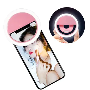 iSHINE Portable Charms And Laptop Camera Cell Mobile Light Up Selfie Ring Light With Light Clip On Phone